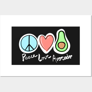 Peace Love Avocado Posters and Art